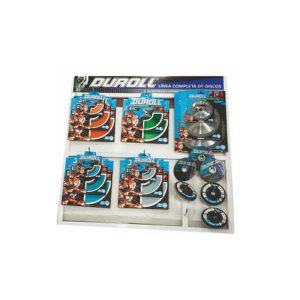 Exhibidor de Discos med 800 x 800 MM, plegado y punzonado, para colgar discos de tipos y medidas surtidas.- 13 ganchos