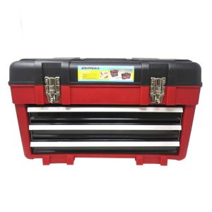 CAJA HERRAMIENTAS CON 3 BANDEJAS ORGANIZADORAS  METALICAS 23"