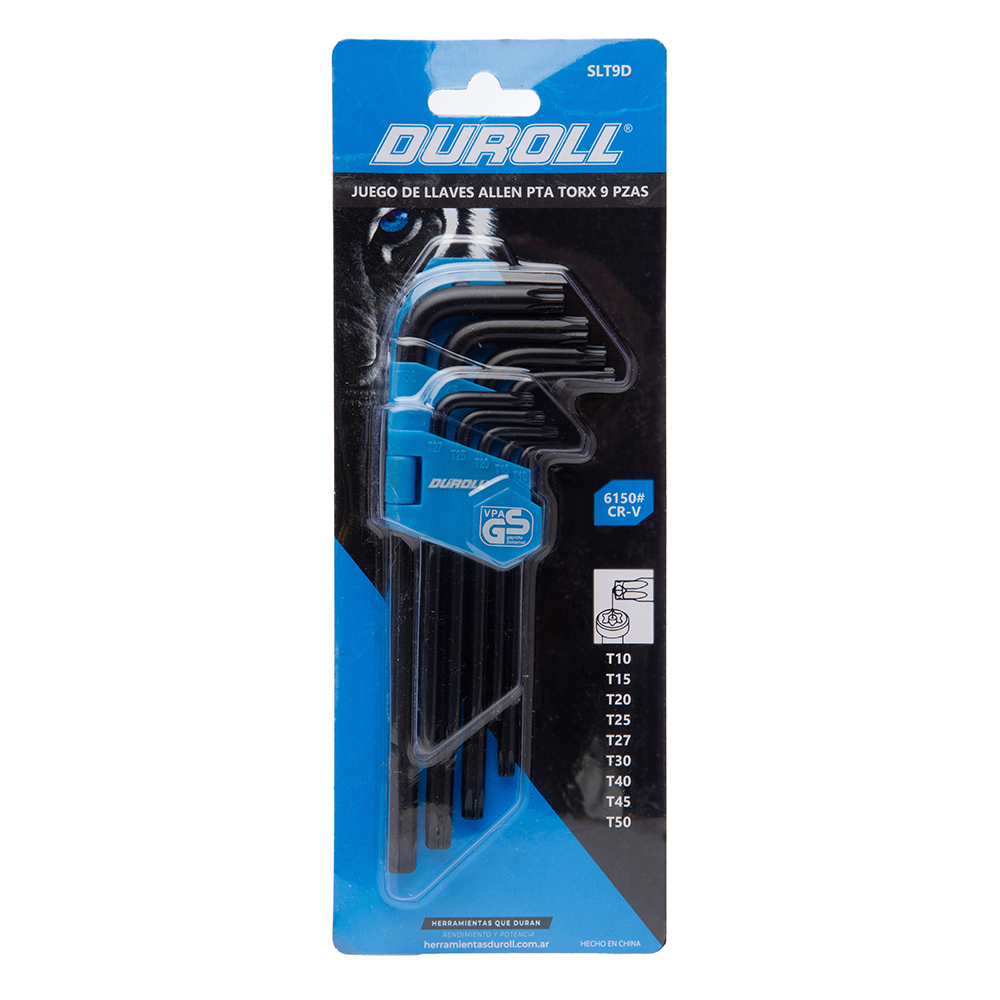 Juego de Llaves Torx CR-V 9 Piezas Duroll - Imagen 3
